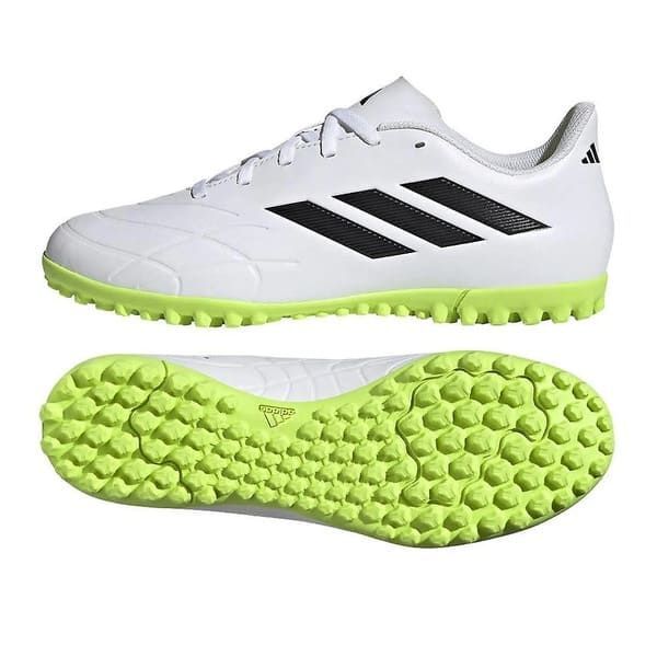 Scarpe da calcetto Adidas Copa Pure.4 TF bianco/nero/verde fluo