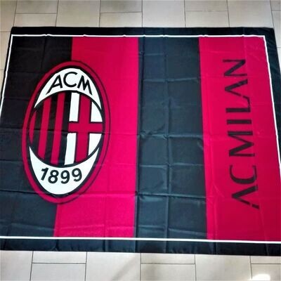 Bandiera Milan grande rossonera con logo