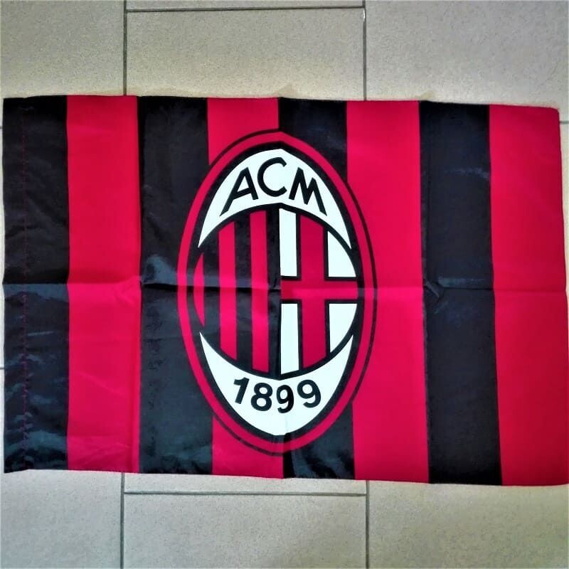 Bandiera Milan piccola rossonera con logo