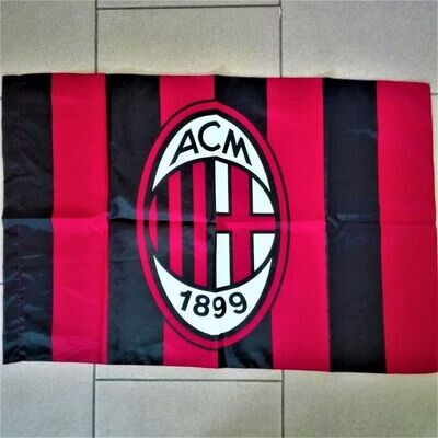 Bandiera Milan piccola rossonera con logo