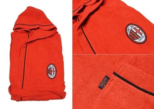 Accappatoio AC Milan Microfibra - Unisex, Per Bambini E Ragazzi, Ufficiale - Foto 11