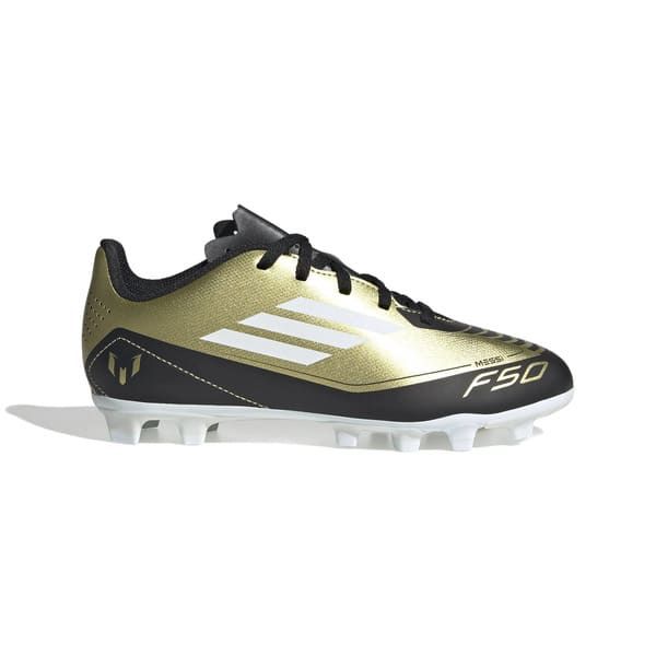 Scarpe da calcio F50 Club Flexible Ground Junior Messi oro/nero/bianco - Adidas