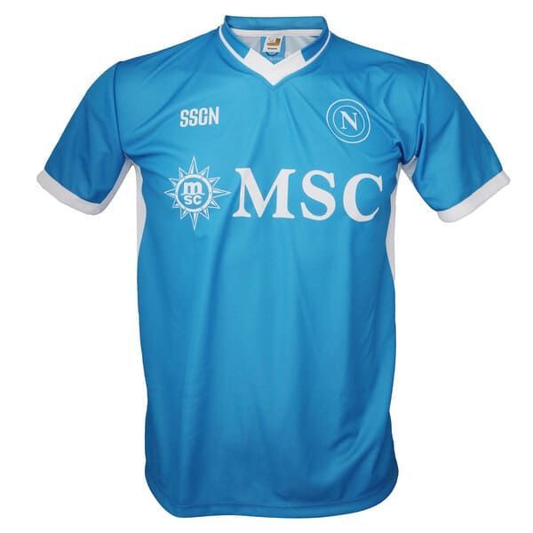 Maglia SSC Napoli Home 2024-2025 - Replica Ufficiale, Personalizzabile Con Nome E Numero, Unisex Adulto