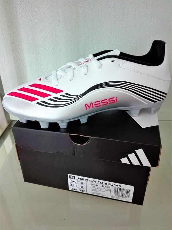 Scarpe da calcio F50 Club FG/MG Messi Prestig10 bianche adulti - Adidas