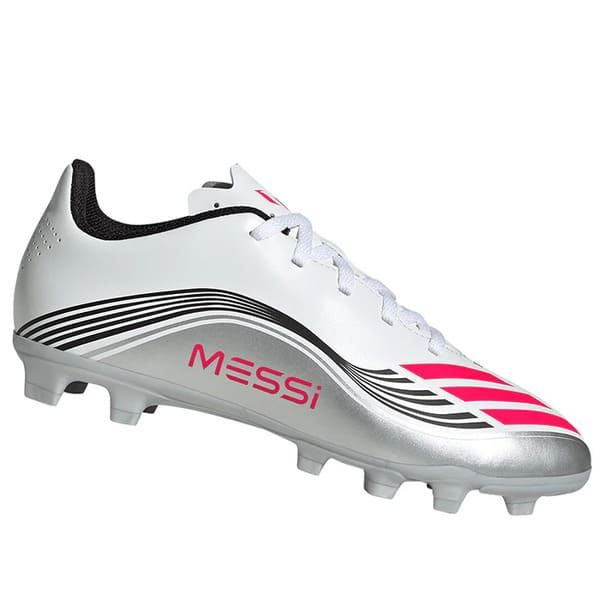Scarpe calcio Messi F50 Club FG/MG Junior bianche - Adidas
