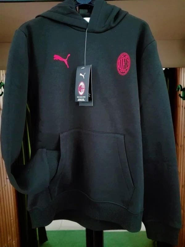 Felpa Milan bambino con cappuccio nera - Puma