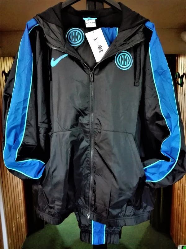 Tuta uomo Inter 25/26 con cappuccio nero/azzurro - Nike