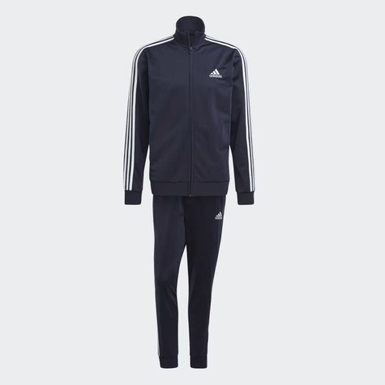 Tuta uomo Primegreen Essentials 3-Stripes blu/bianco - Adidas