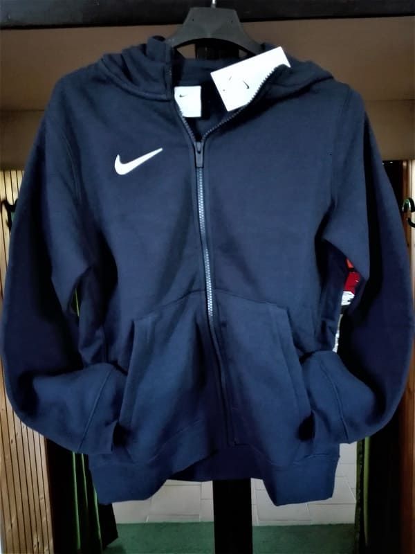 Felpa Nike bambino con cappuccio e zip blu