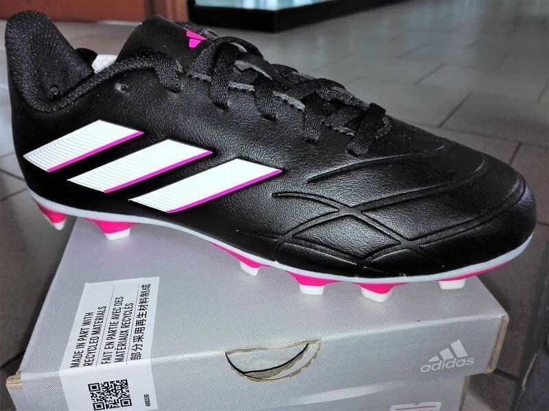 Scarpe calcio Adidas Copa Pure.4 FxG bambino nero/bianco/fuxia