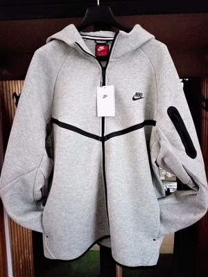 Felpa con zip e cappuccio Nike Tech Fleece - Grigio