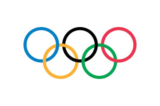 Bandiera delle Olimpiadi cm 100x150 in poliestere pesante