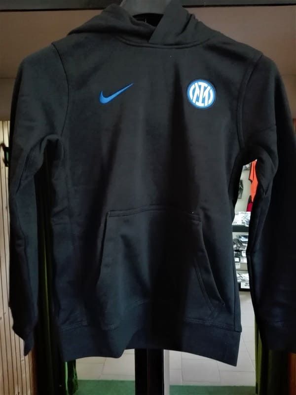 Felpa Inter cappuccio Club bambino Felpa Inter bambino 2026/2027 con cappuccio nera - Nike
