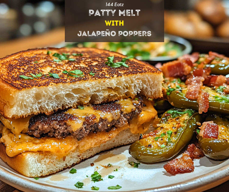 Patty Melt With Jalapeño Poppers (Keto Friendly)