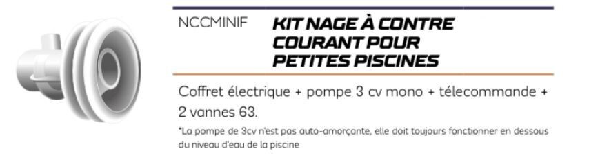 kit nage contre courant pour petites piscines