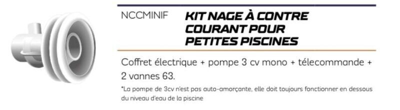 kit nage contre courant pour petites piscines