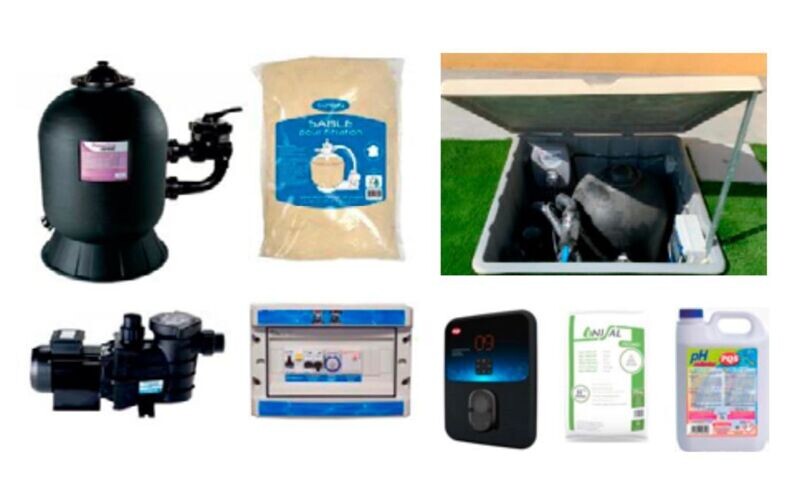 Local filtration enterré 600 et électrolyseur + PH auto