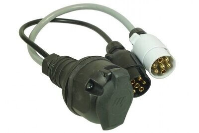 7 Pin 12N/S to 13 Pin Towbar Electric Adaptor Lead