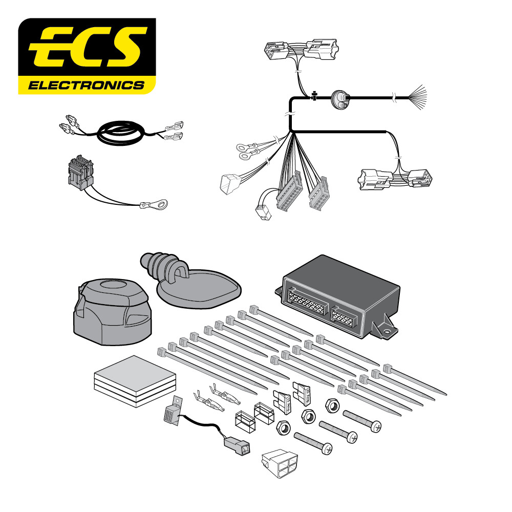 Vauxhall Antara (Without Tow Prep) 01/2007 - 04/2011 13 Pin Towbar Wiring Kit