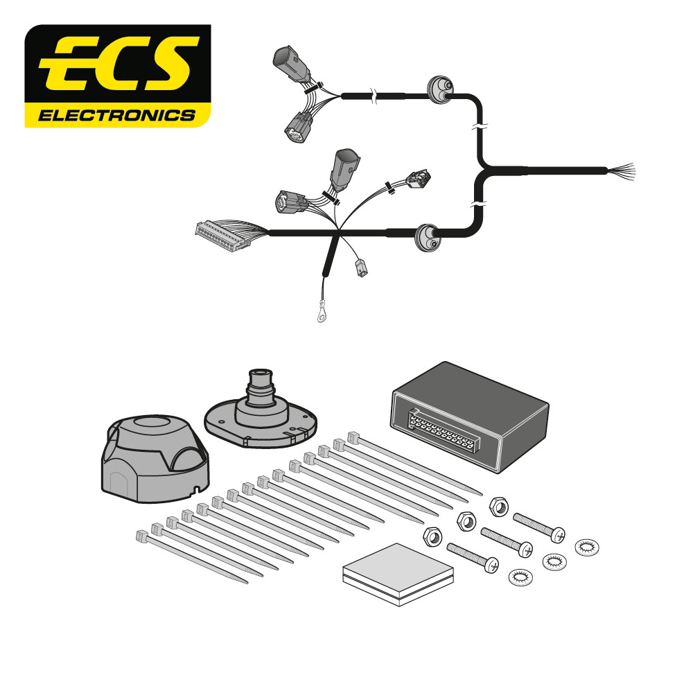 Ford Courier 06/2014 - Present 7 Pin Towbar Wiring Kit