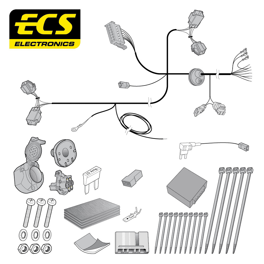 Ford Fiesta 01/2013 -06/2017
 7 Pin Towbar Wiring Kit