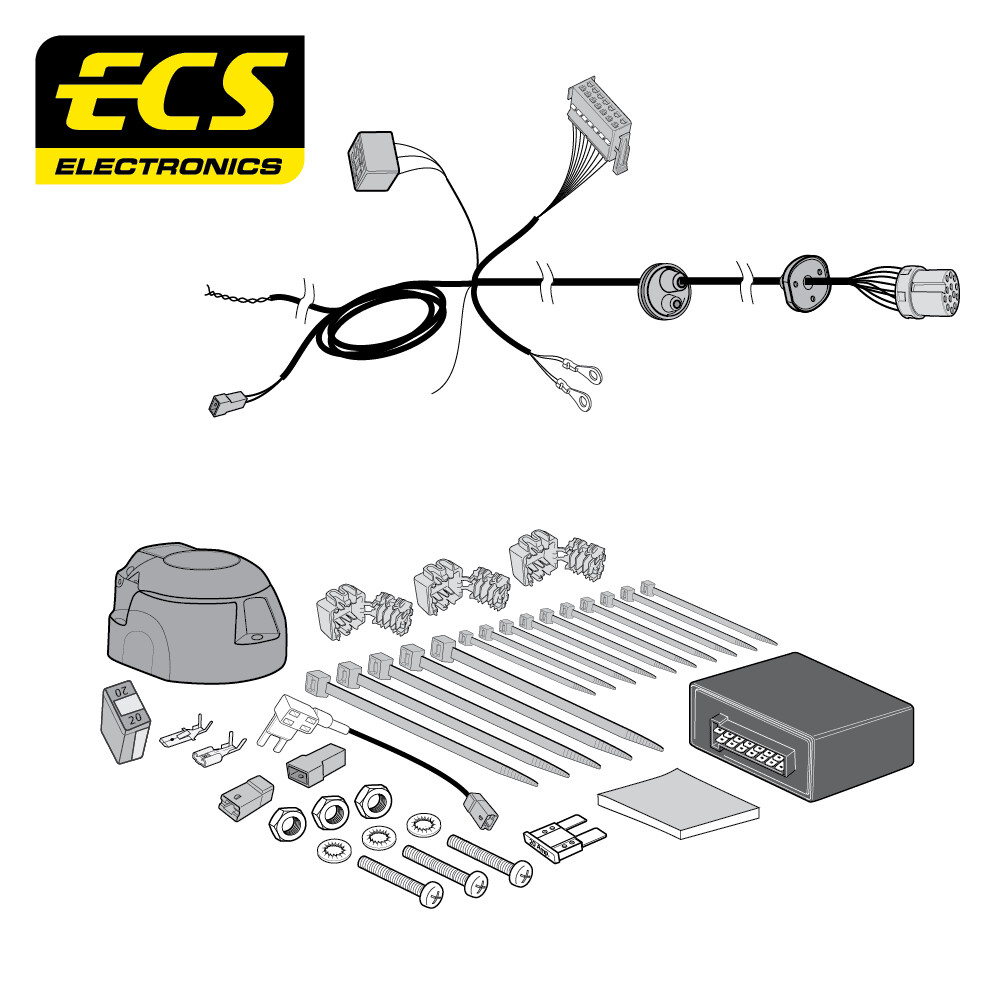 Ford Fiesta 07/2017 - Present
 13 Pin Towbar Wiring Kit