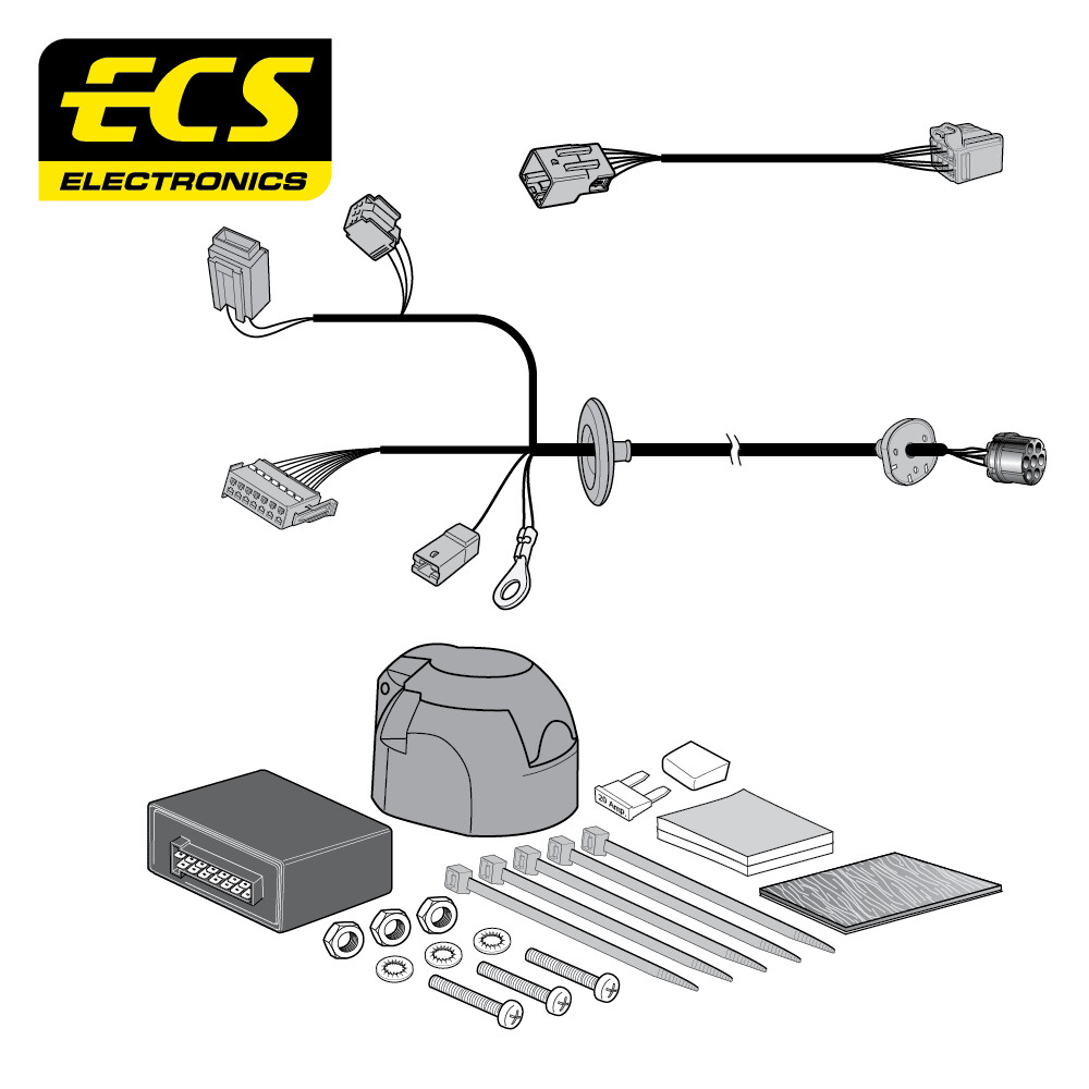 Jaguar XF Sportbrake 07/2017 - 12/2020 7 Pin Towbar Wiring Kit