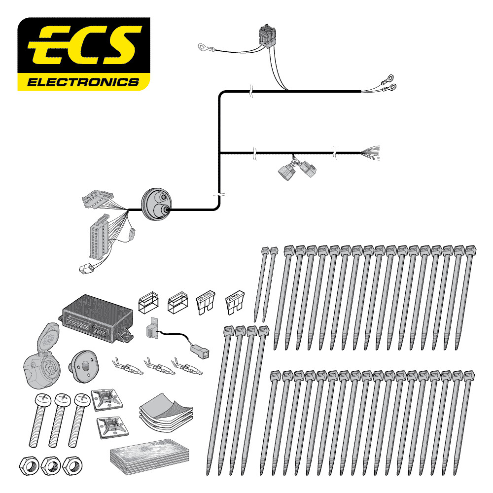 Mitsubishi L200 10/2015 - 08/2019 13 Pin Towbar Wiring Kit