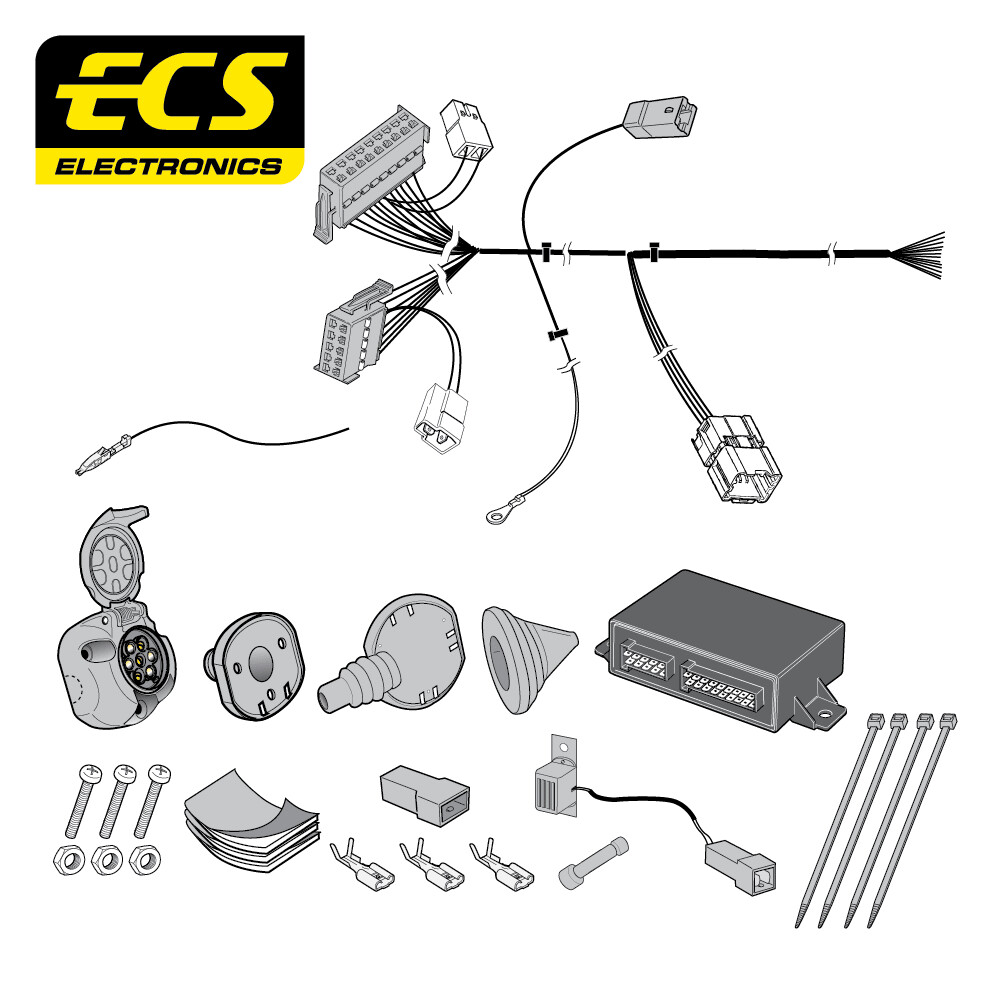 Nissan Qashqai 03/2007 - 02/2014 7 Pin Towbar Wiring Kit