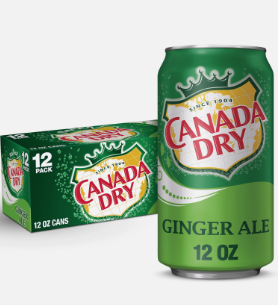 CANADA DRY GINGER ALE 12PK 12OZ CANS -