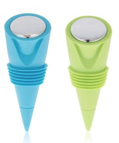 CONE SILICONE BOTTLE STOPPERS SET OF 2