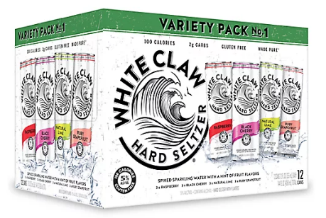 WHITE CLAW SELTZER VARIETY #1- 12 PACK