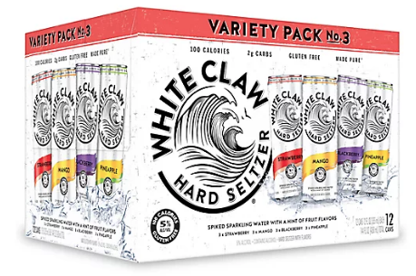 WHITE CLAW #3 VARIETY 12 PACK - 12 PK