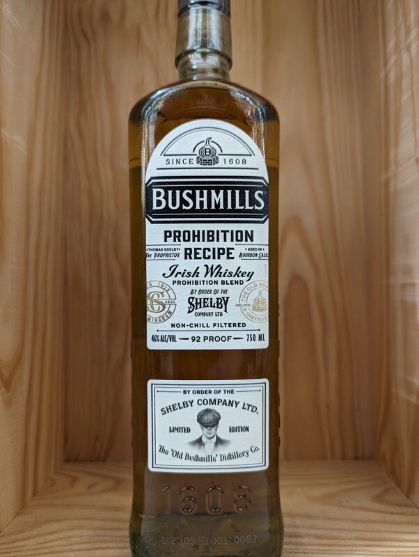 BUSHMILLS PROHIBITION RECIPE "PEAKY BLINDERS" EDITION IRISH WHISKEY 750ML