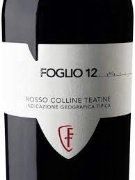 FOGLIO 12 ROSSO COLLINE 2017  - 750ML