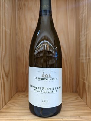 J MOREAU &amp; FILS CHABLIS PREMIER CRU MONT DE MILIEU 2018 WINE ENTHUSIAST 95
