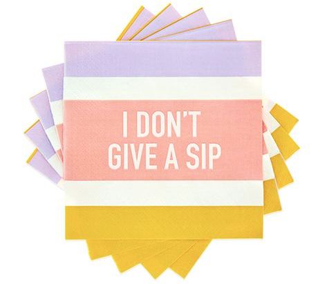 I DON&#39;T GIVE A SIP COCKTAIL NAPKINS -