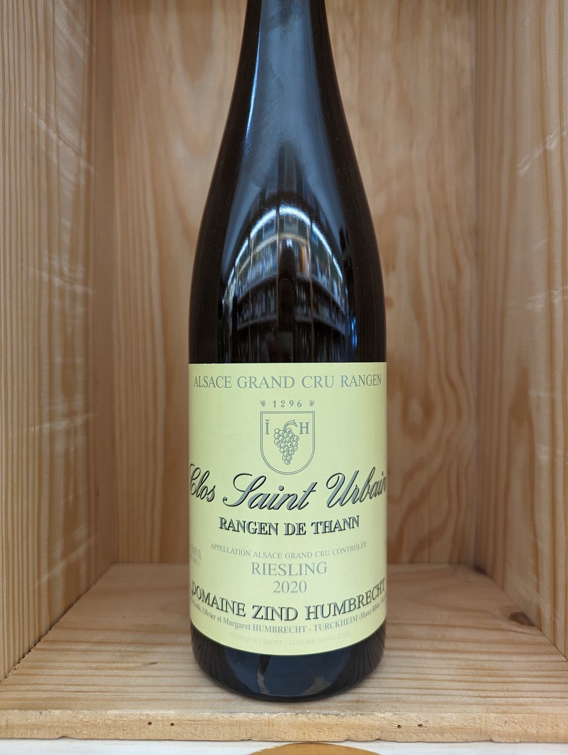 DOMAINE ZIND HUMBRECHT CLOS SAINT URBAIN RANGEN DE THANN RIESLING ALSACE GRAND CRU 2020 JS 99