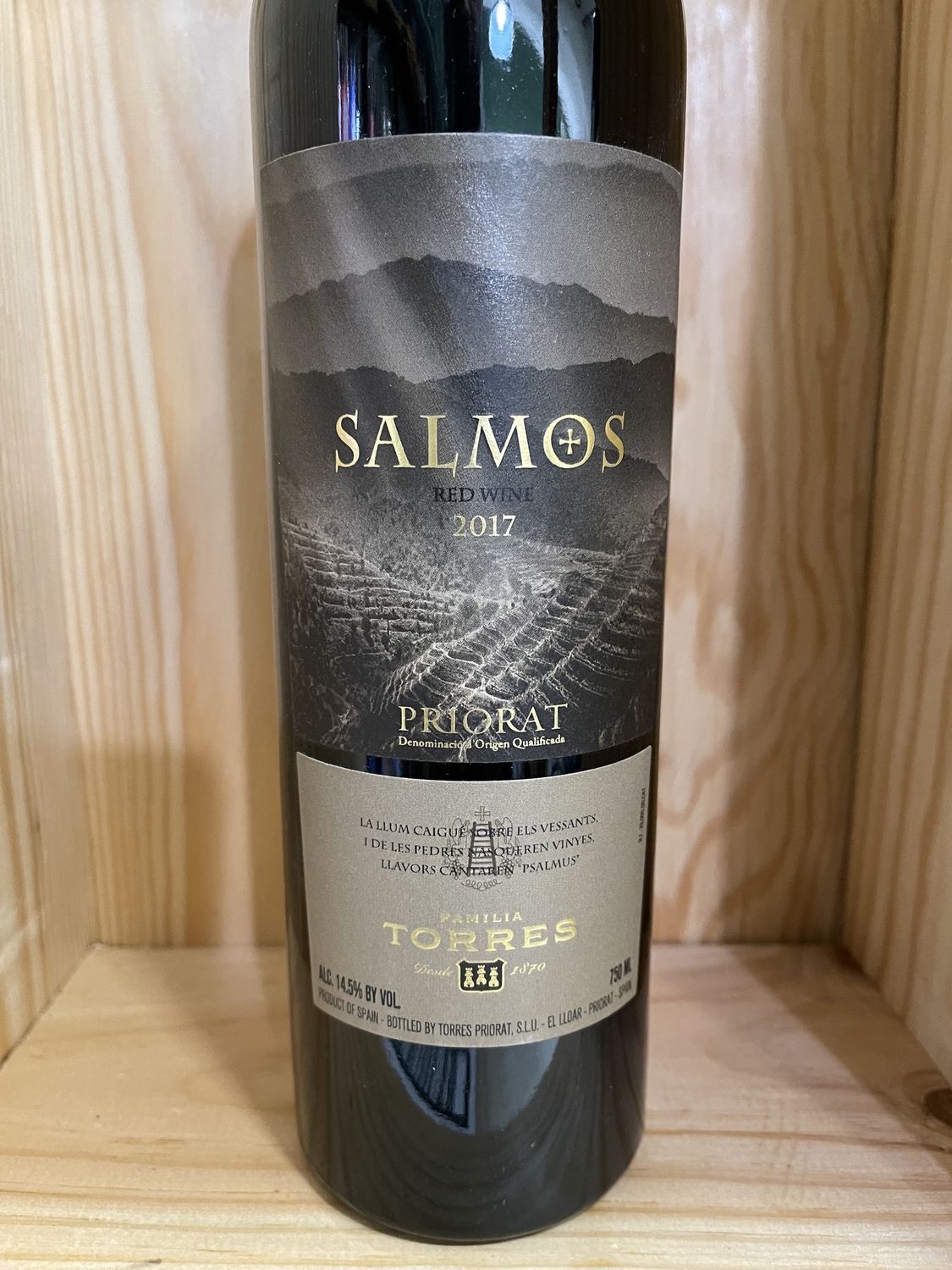 TORRES SALMOS PRIORAT VINO TINTO 2017 - 750ML