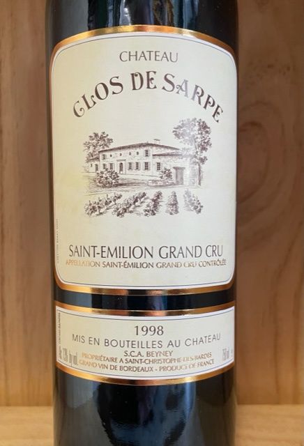 CHATEAU CLOS DE SARPE SAINT EMILION 1998 WINE ADVOCATE 94