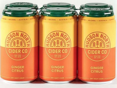HUDSON NORTH GINGER CITRUS HARD CIDER 6PK CANS - 6 PK