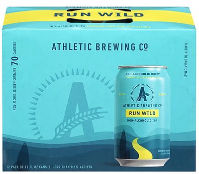 ATHLETIC  RUN WILD IPA (NON-ALCOHOLIC) 12PK CANS