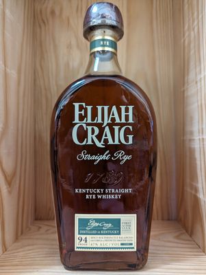 ELIJAH CRAIG STRAIGHT RYE WHISKEY 750ML