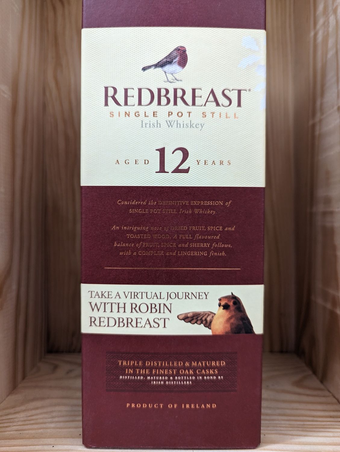 REDBREAST IRISH WHISKEY SINGLE POT STILL 12 YEAR OLD - 750ML