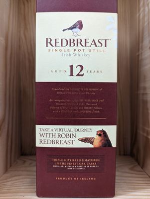 REDBREAST IRISH WHISKEY SINGLE POT STILL 12 YEAR OLD - 750ML