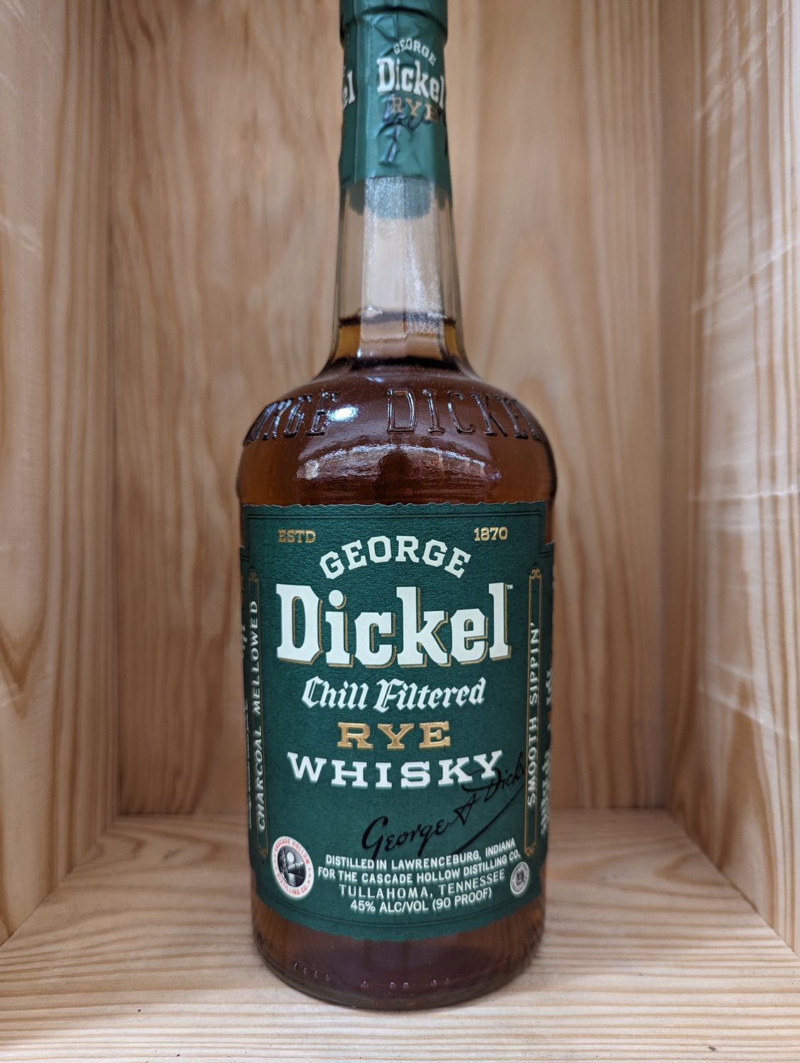 GEORGE DICKEL RYE WHISKEY 750ML