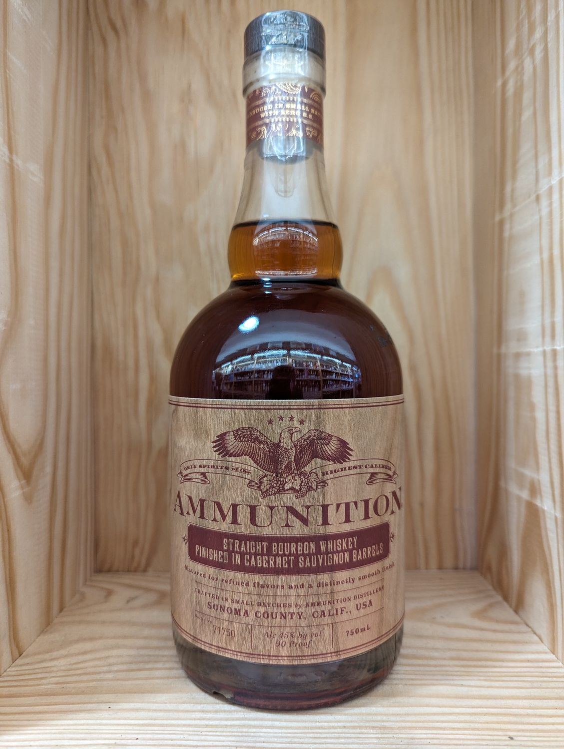 AMMUNITION STRAIGHT BOURBON WHISKEY 750ML