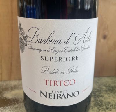 TENUTE NEIRANO BARBERA D ASTI SUPERIORE TIRTEO 2021 JAMES SUCKLING 90 - 750ML