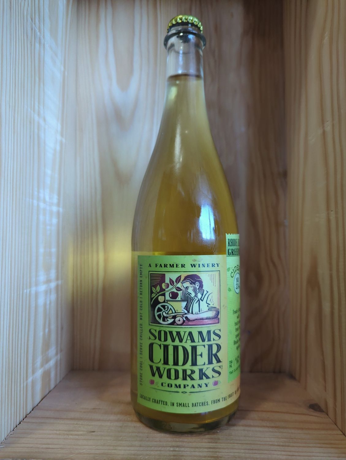 SOWAMS CIDER WORKS RHODE ISLAND GREENING CIDER 750ML