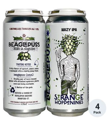 BEAGLEPUSS STRANGE HAPPENINGS NON-ALCOHOLIC IPA 4PK CANS